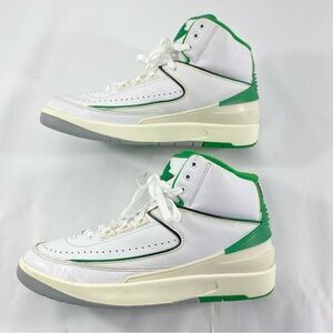 Air Jordan 2 Retro GS DQ8562-103 White Lucky Green  Men’s 7Y Athletic Shoes